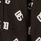 Maille Cardigan DG en laine Dolce & Gabbana Marron Femme