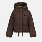 코트 Doudoune à logo plaque Dolce & Gabbana 갈색 Femme