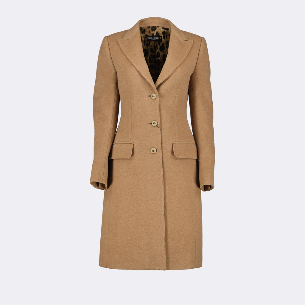 Manteaux Manteau en laine Dolce & Gabbana Marron Femme