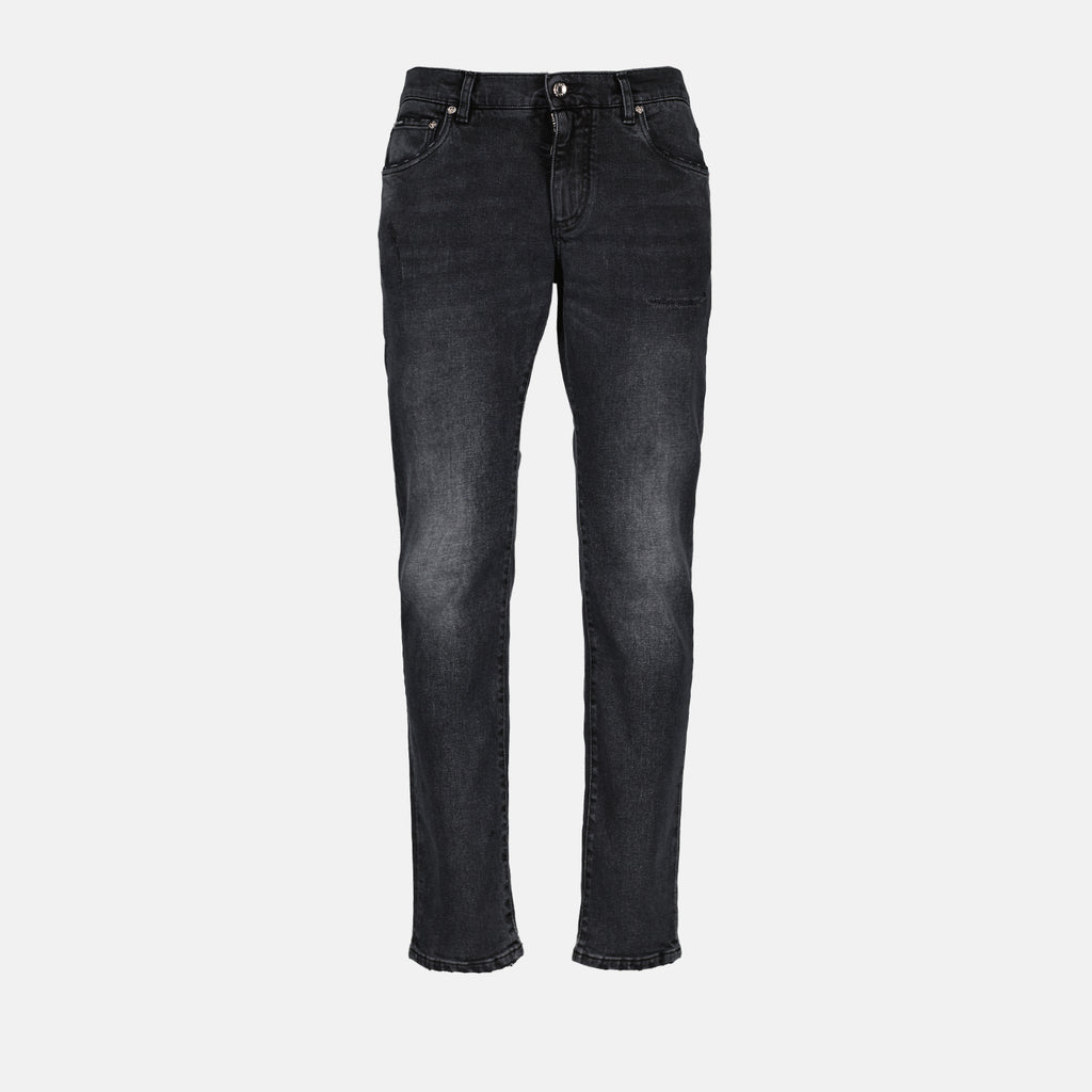 Pantalons Jean gris délavé Dolce & Gabbana Gris Homme