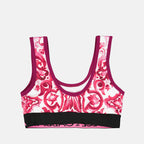 Tops Brassière imprimé majoliques Dolce & Gabbana Rose Femme