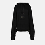 Felpe Sweat à capuche à logo plaque Dolce & Gabbana Nero Femme