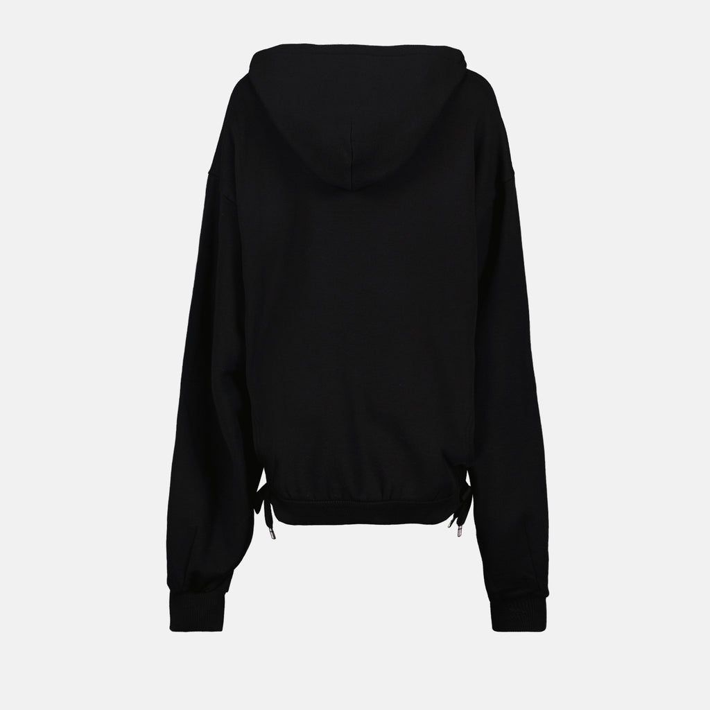 Felpe Sweat à capuche à logo plaque Dolce & Gabbana Nero Femme