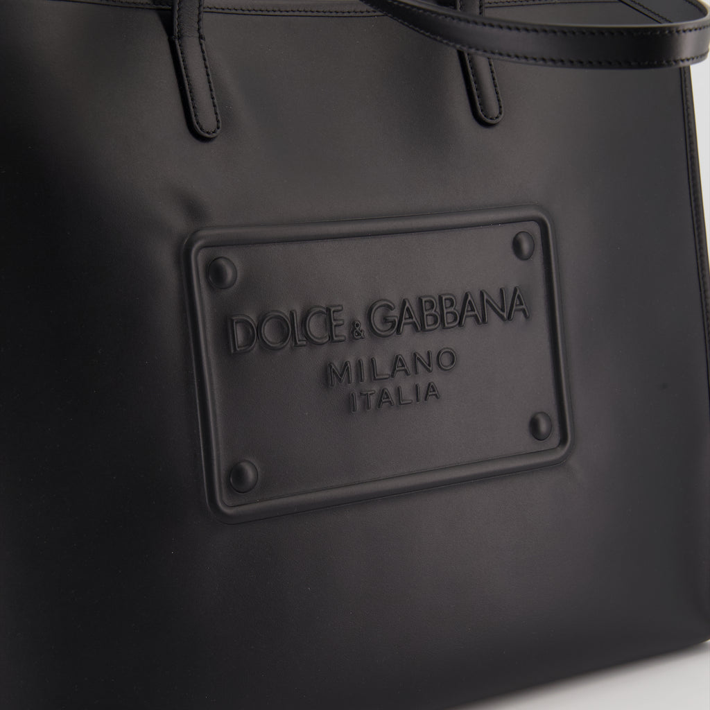 トートバッグ レザートートバッグ Dolce & Gabbana 黒 男