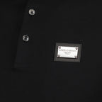 Polos Polo à logo plaque Dolce & Gabbana Preto Homme