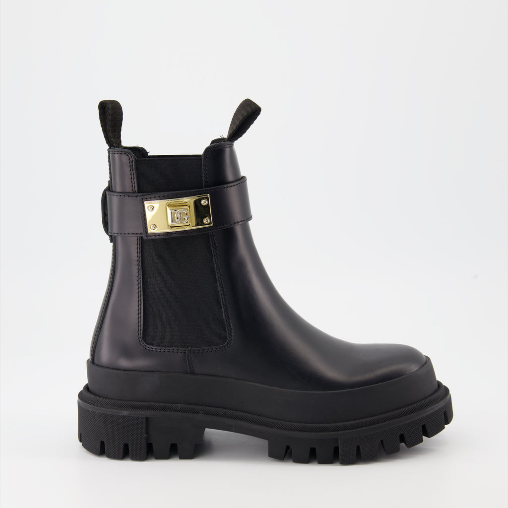 Ankle boots Logo strap ankle boots Dolce & Gabbana Black Women