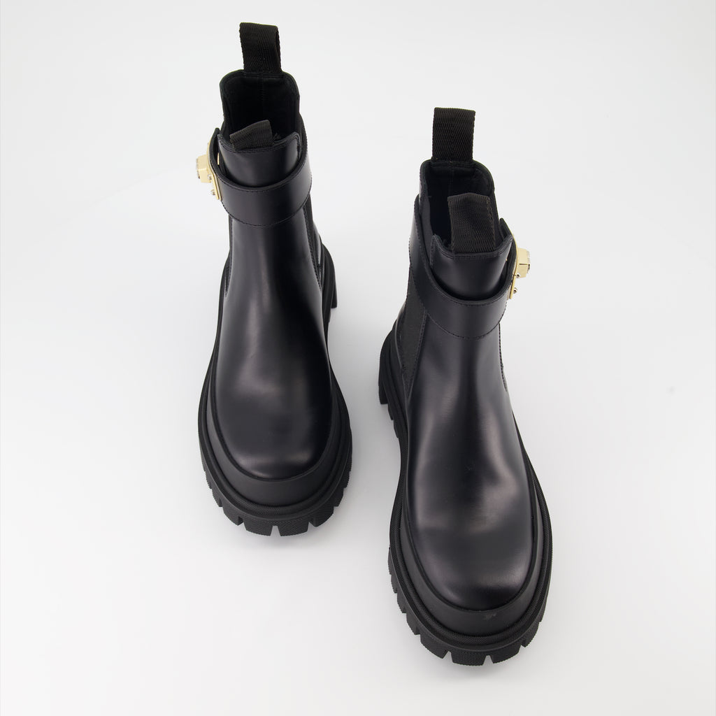 Ankle boots Logo strap ankle boots Dolce & Gabbana Black Women