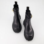 Ankle boots Logo strap ankle boots Dolce & Gabbana Black Women