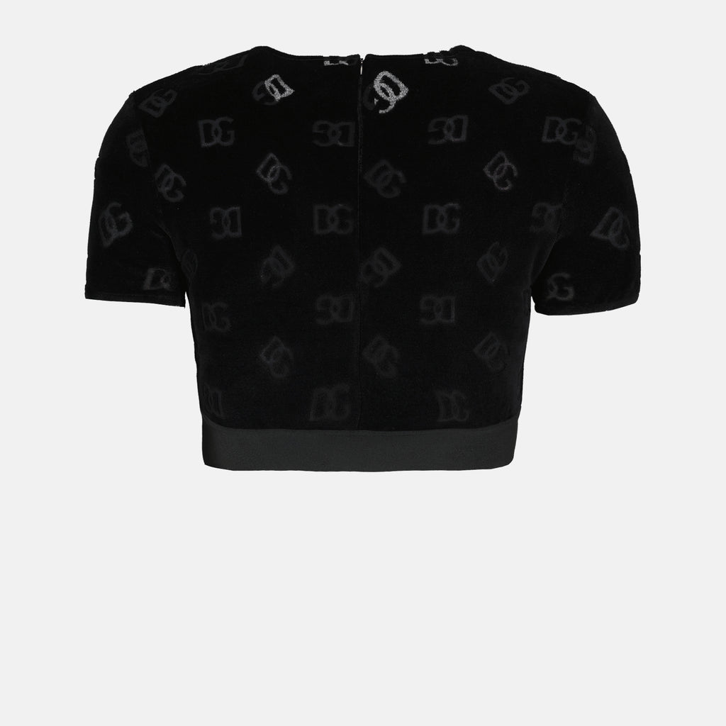 Tops Crop top DG Dolce & Gabbana Negro Femme