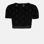 Tops Crop top DG Dolce & Gabbana Negro Femme