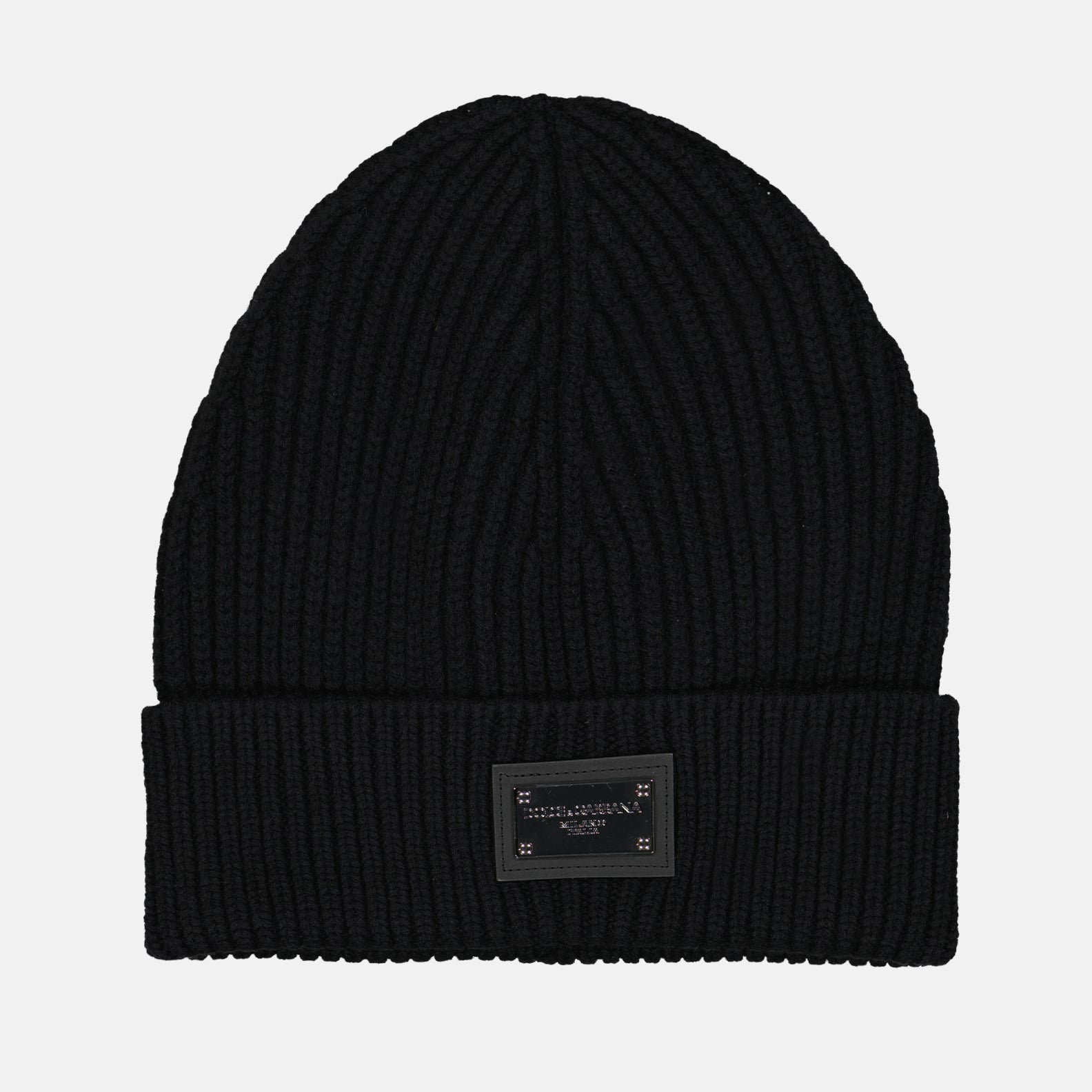 Hats, caps and beanies Logo plaque beanie Dolce & Gabbana Black Man