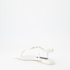 Offene schuhe Sandales DG en cuir Dolce & Gabbana Weiß Femme