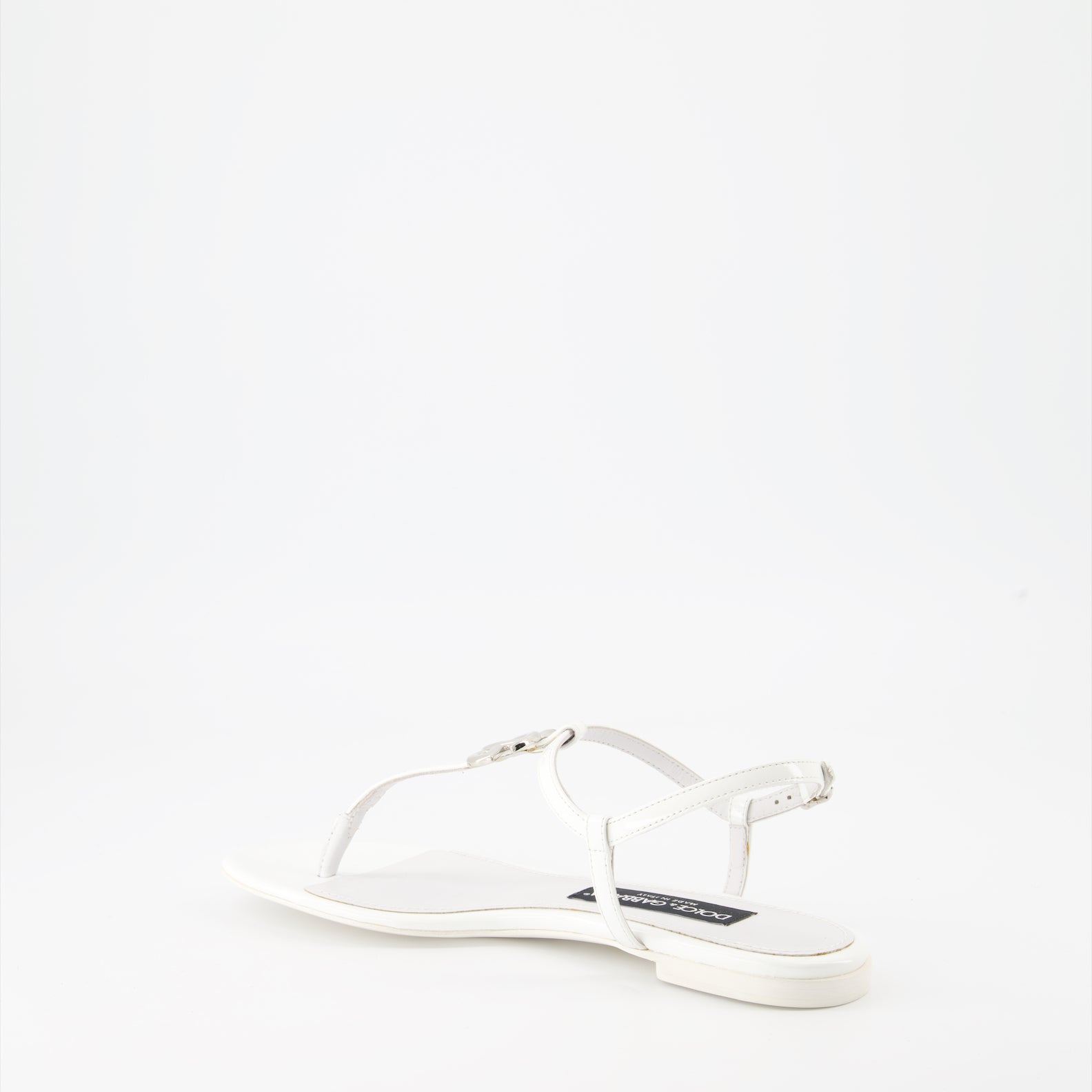 Offene schuhe Sandales DG en cuir Dolce & Gabbana Weiß Femme