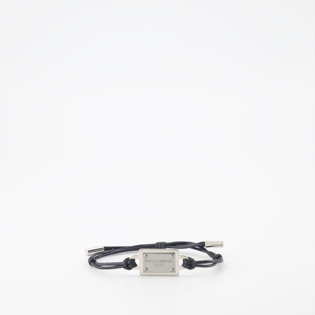Bijoux Bracelet à plaque logo Dolce & Gabbana Noir Homme
