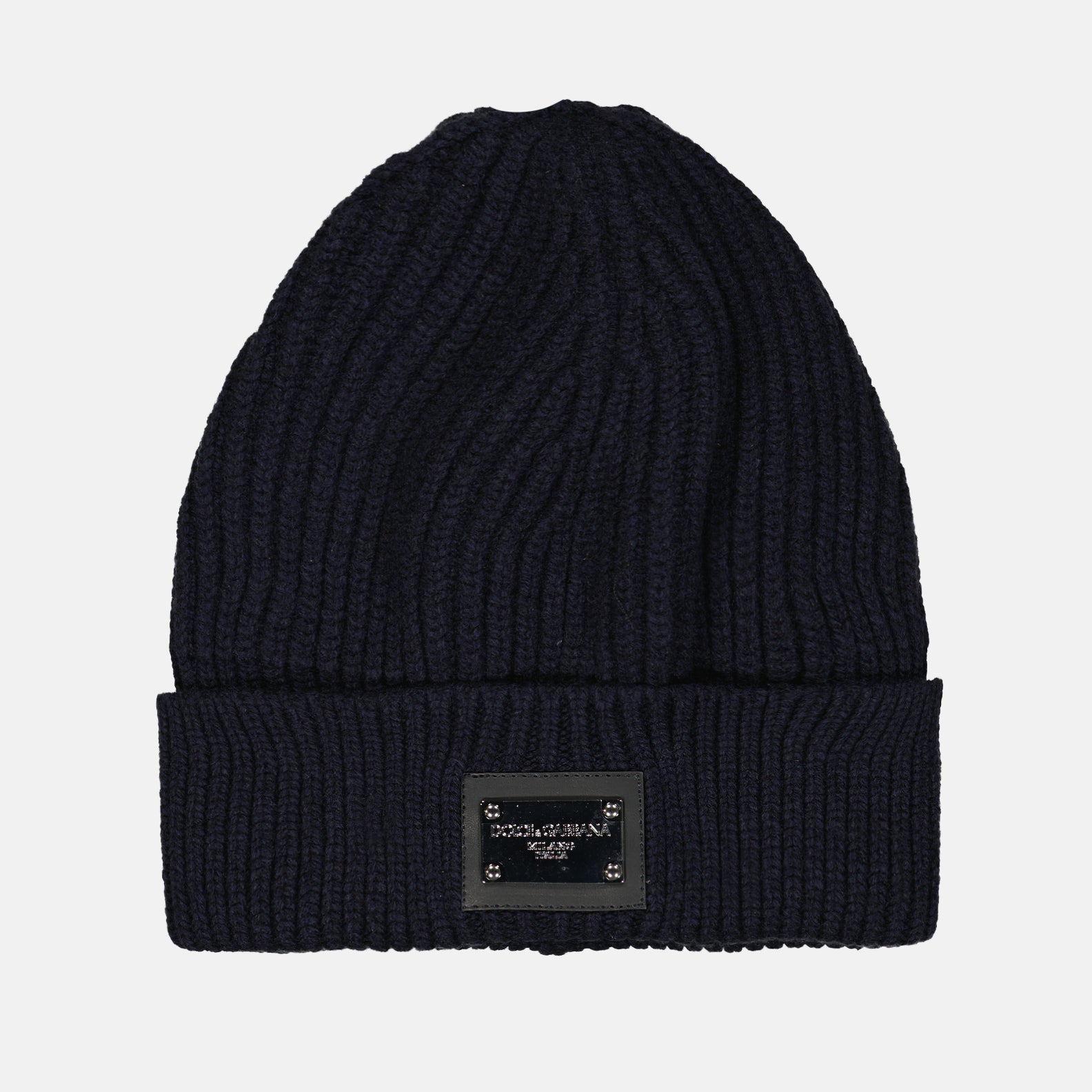 Hats, caps and beanies Logo plaque beanie Dolce & Gabbana Blue Man