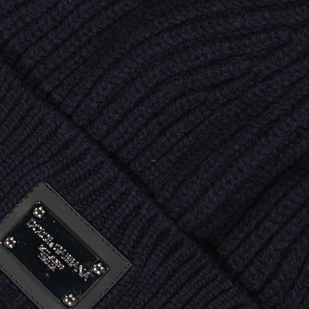 Hats, caps and beanies Logo plaque beanie Dolce & Gabbana Blue Man