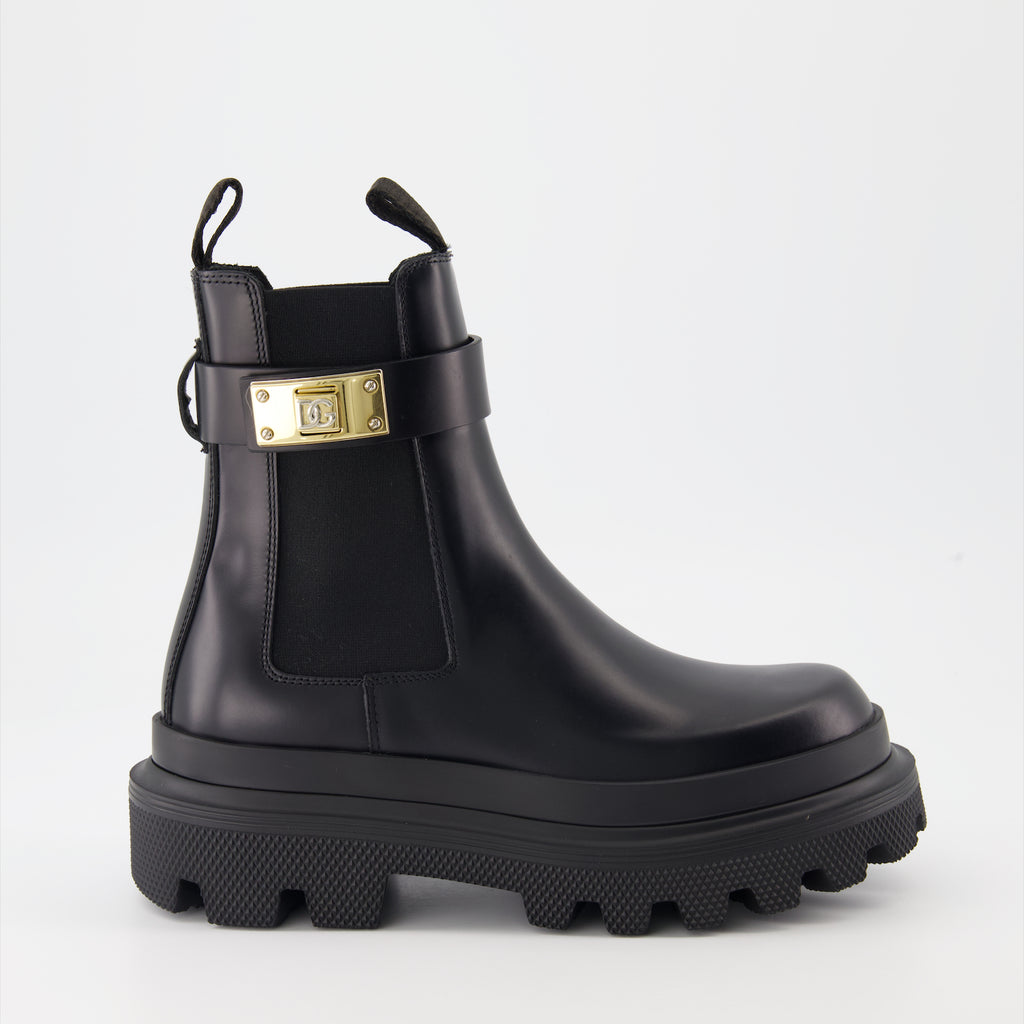Ankle boots Logo strap ankle boots Dolce & Gabbana Black Women