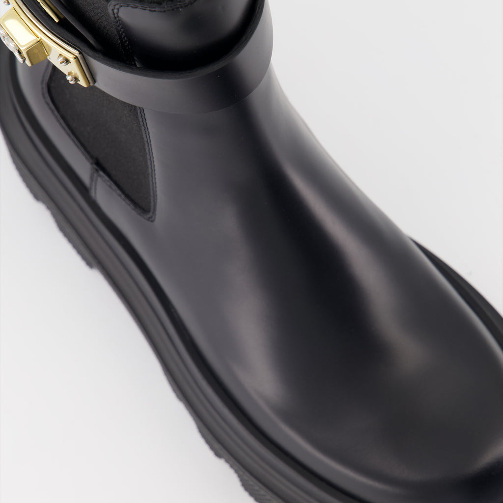 Ankle boots Logo strap ankle boots Dolce & Gabbana Black Women