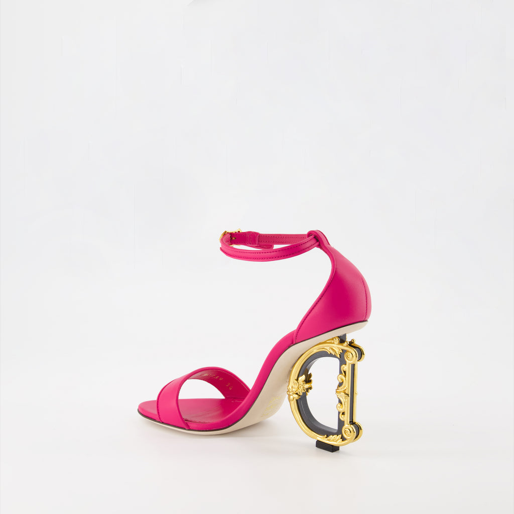 Sapatos abertos Sandales à talon DG Baroque Dolce & Gabbana Rosa Femme