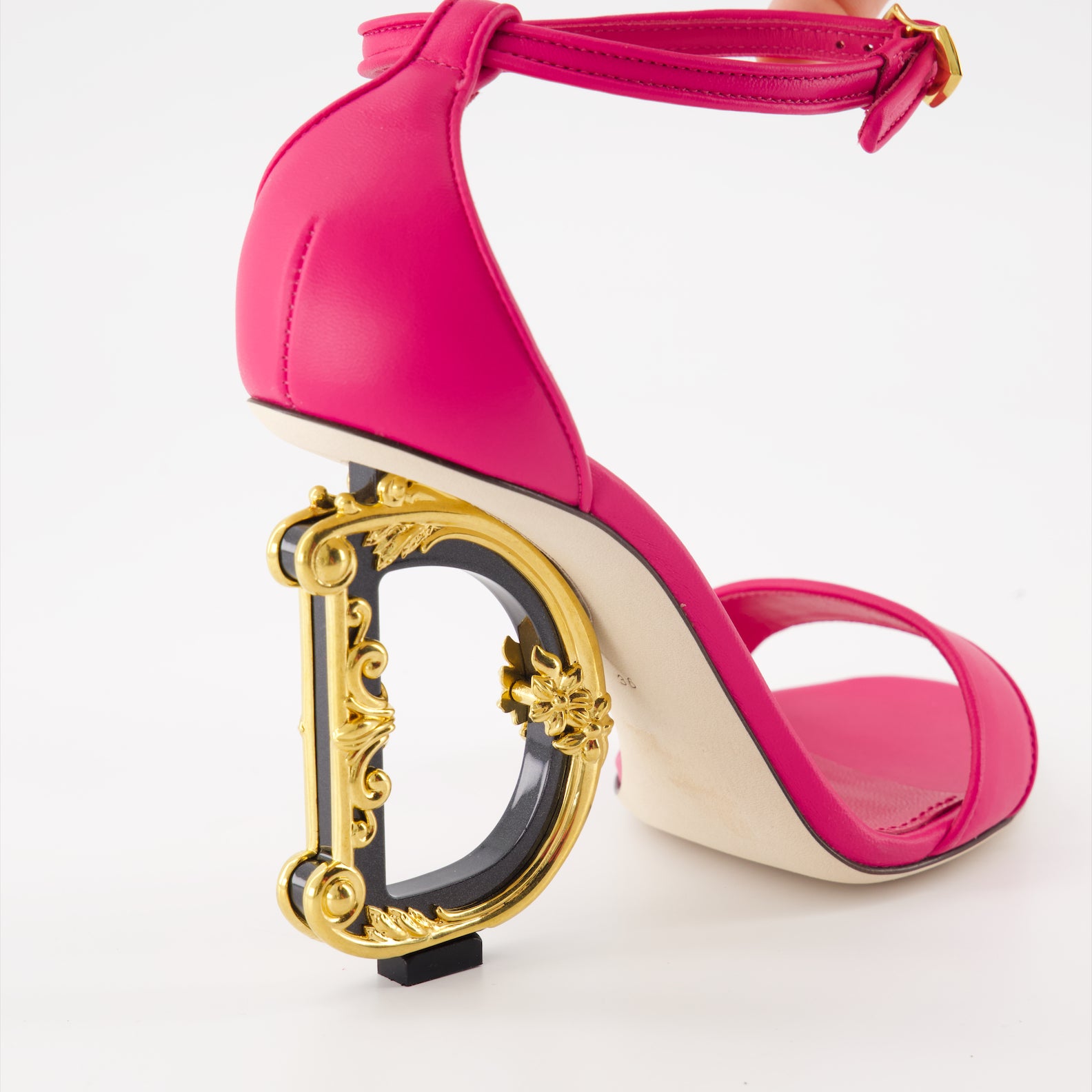 Sapatos abertos Sandales à talon DG Baroque Dolce & Gabbana Rosa Femme