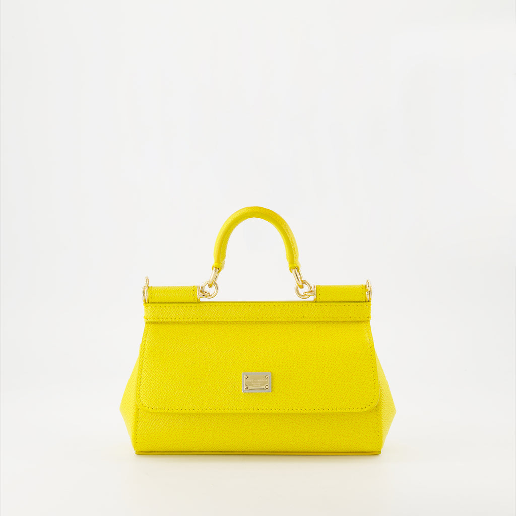 Bolsos de mano y al hombro Petit sac Sicily Dolce & Gabbana Amarillo Femme