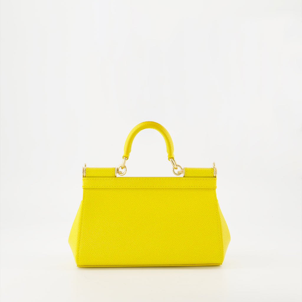 Bolsos de mano y al hombro Petit sac Sicily Dolce & Gabbana Amarillo Femme