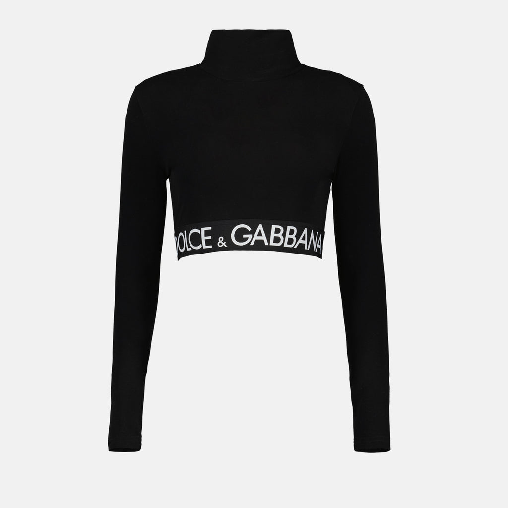 Tops Crop-top à logo Dolce & Gabbana Negro Femme
