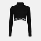 Tops Crop-top à logo Dolce & Gabbana Negro Femme