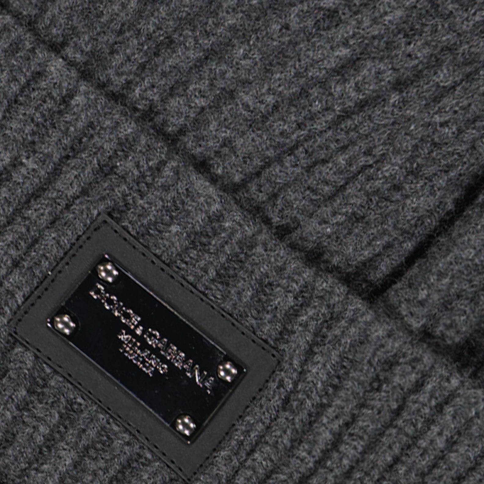 Hats, caps and beanies Logo plaque beanie Dolce & Gabbana Gray Man