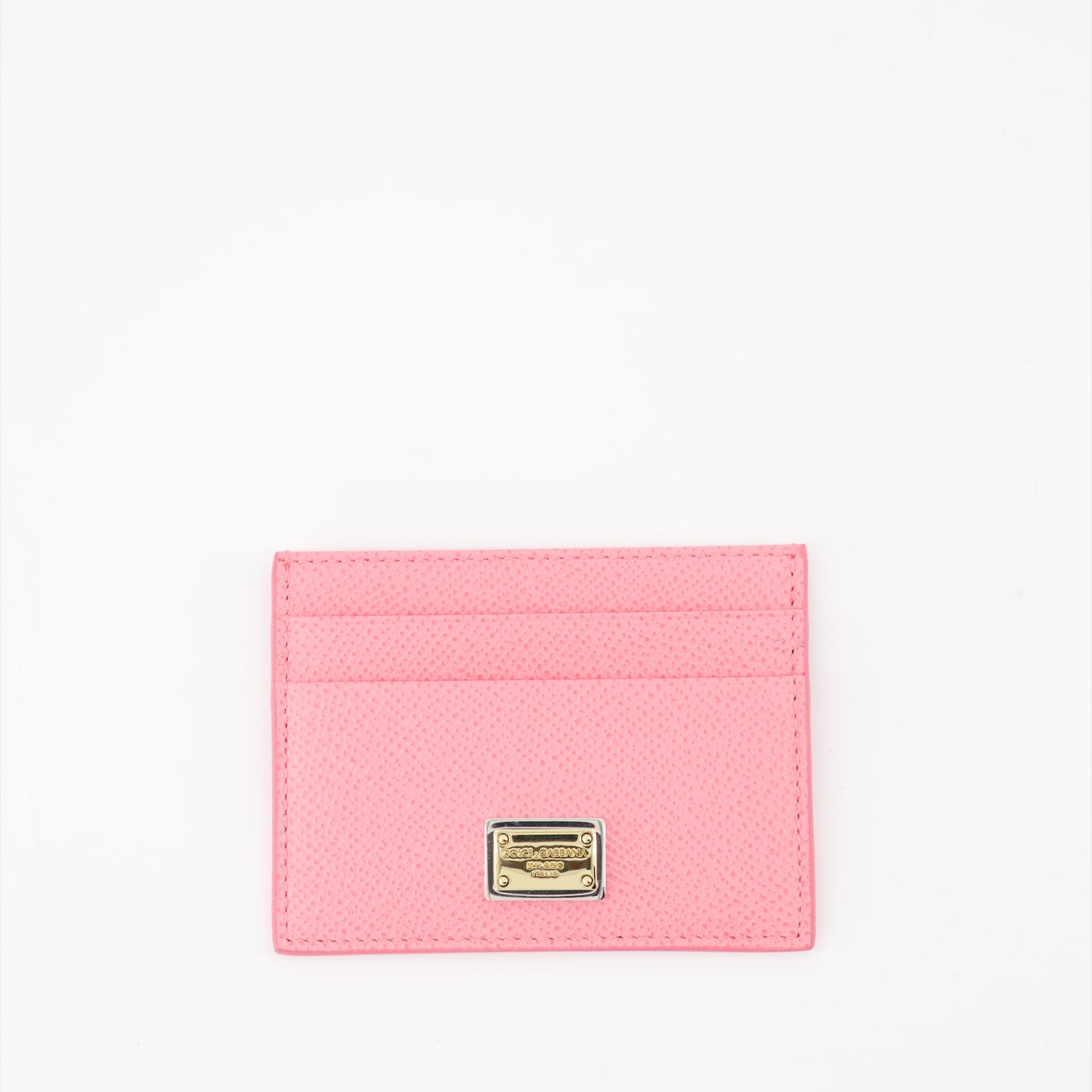 Petite maroquinerie Porte-cartes à logo plaque Dolce & Gabbana Rose Femme