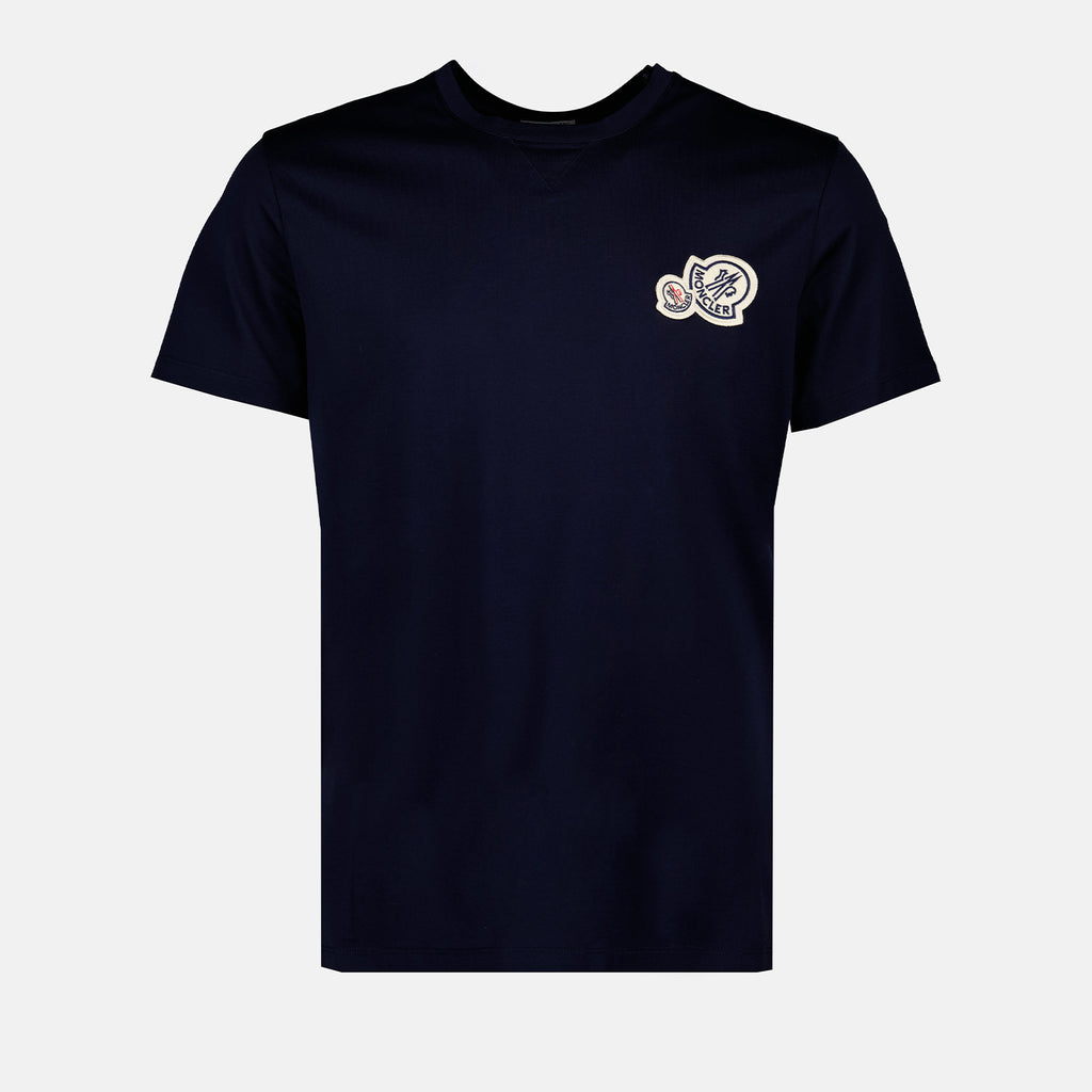 T-shirts T-shirt à logos Moncler Bleu Homme