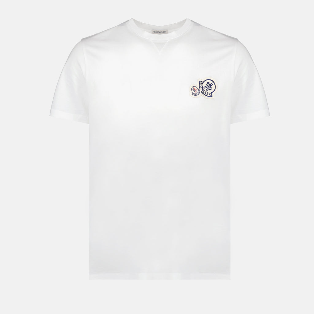 T-shirts T-shirt à logos Moncler Blanc Homme