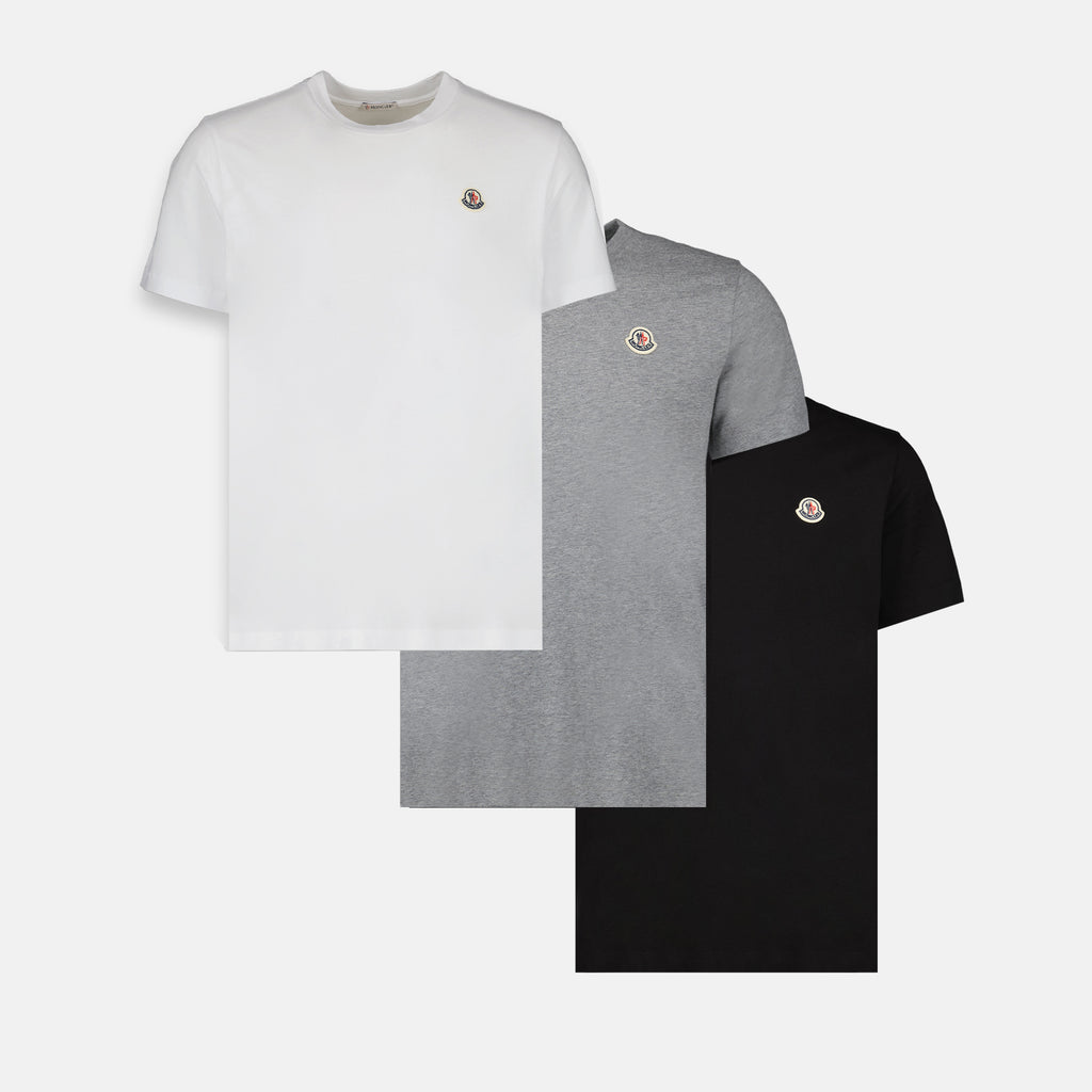 T-shirt Lot de T-shirts à logo Moncler Bianco Homme