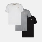 T-shirt Lot de T-shirts à logo Moncler Bianco Homme
