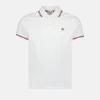 Polos Polo à logo et liseré Moncler Branco Homme