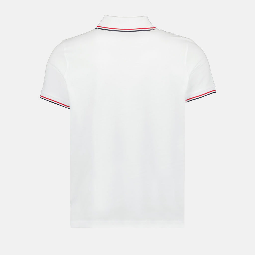 Polos Polo à logo et liseré Moncler Branco Homme