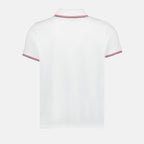 Polos Polo à logo et liseré Moncler Branco Homme