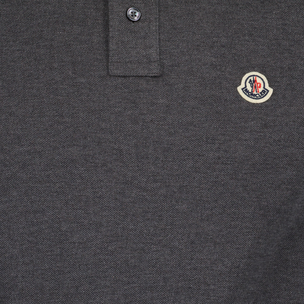 Polos Polo con Liseres Moncler Gris Homme