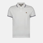 Polos Polo com Piping Moncler Branco Homme