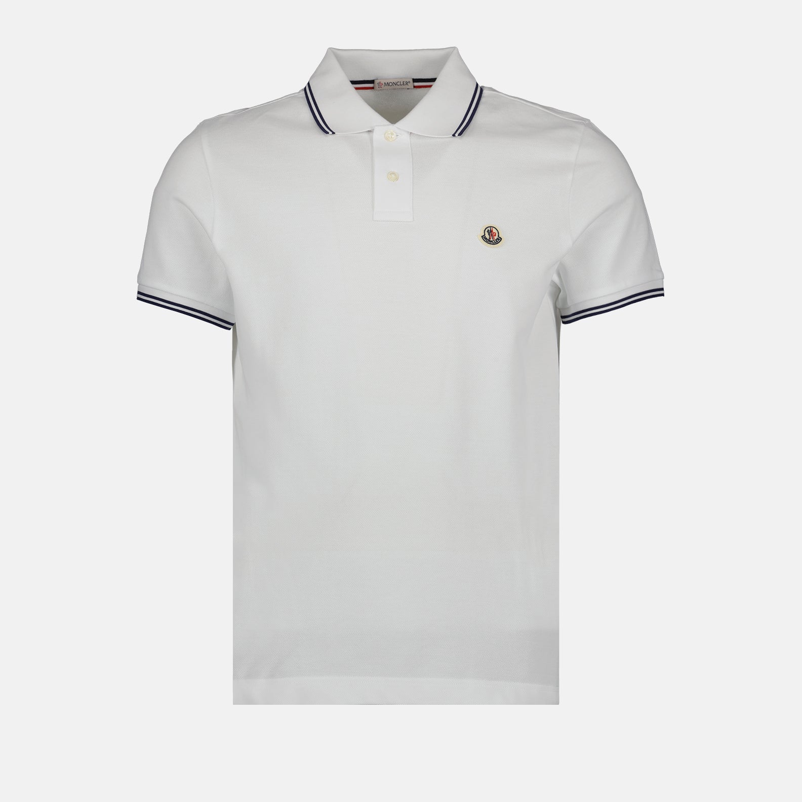 Polos Polo con Ribete Moncler Blanco Homme
