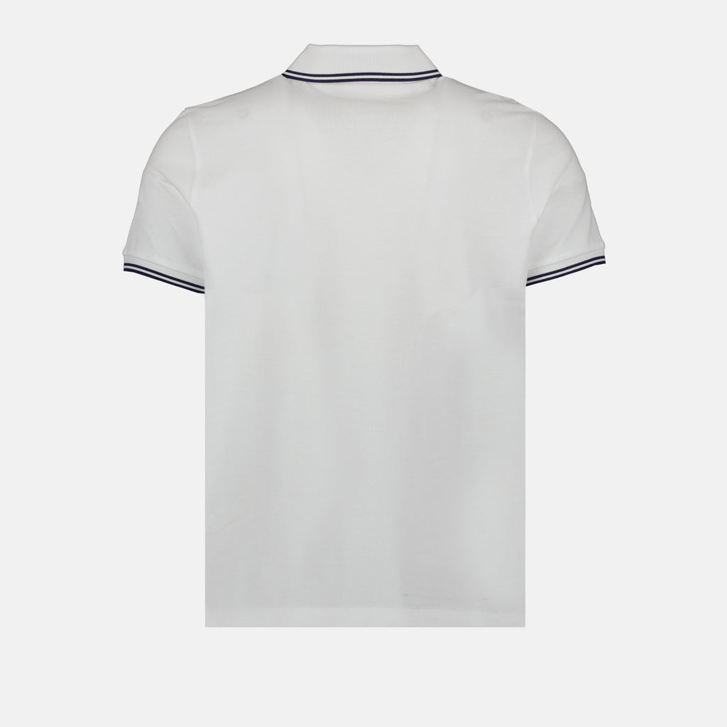 Polos Polo com Piping Moncler Branco Homme