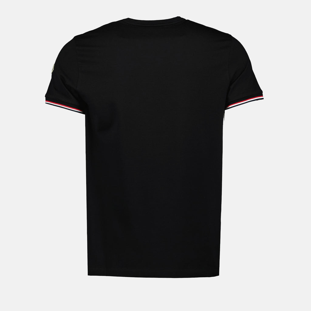 T-shirts T-shirt à logo et liseré Moncler Noir Homme