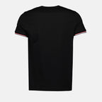 T-shirts T-shirt à logo et liseré Moncler Noir Homme