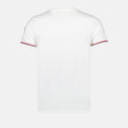 T-shirts T-shirt à logo et liseré Moncler Blanc Homme