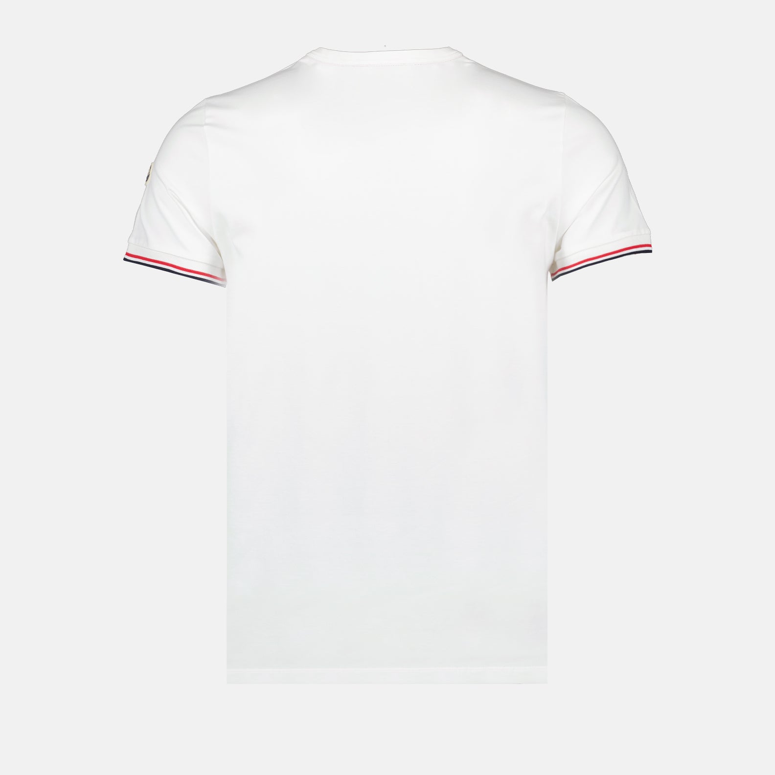T-shirts T-shirt à logo et liseré Moncler Blanc Homme