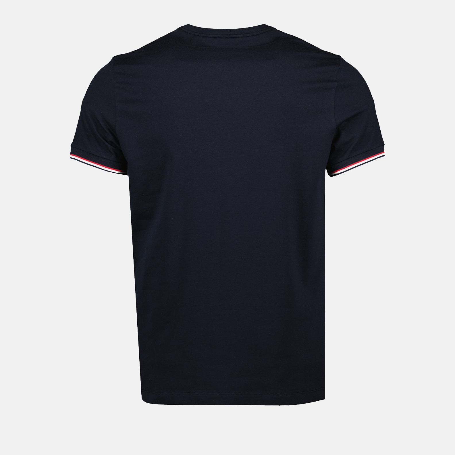 T-shirts T-shirt à logo et liseré Moncler Bleu Homme