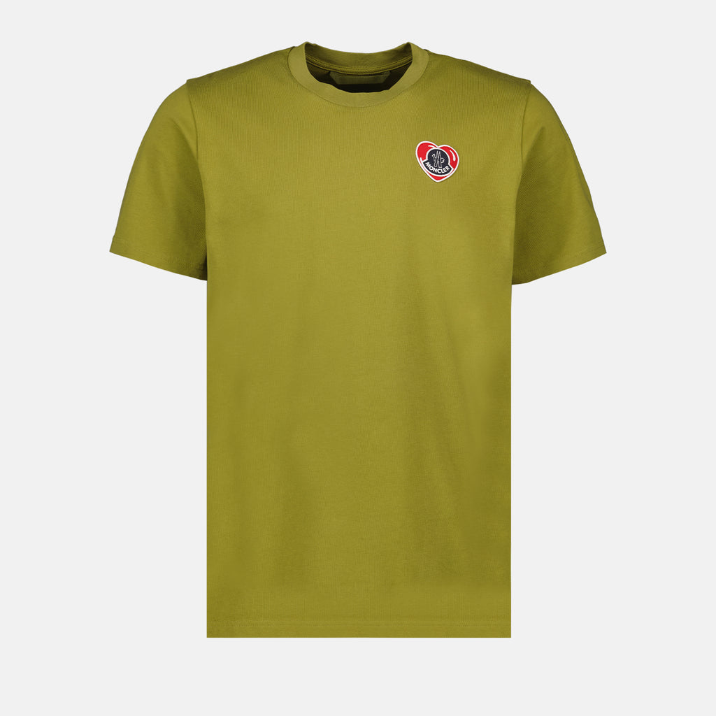 T-shirts T-shirt à logo coeur Moncler Kaki Homme