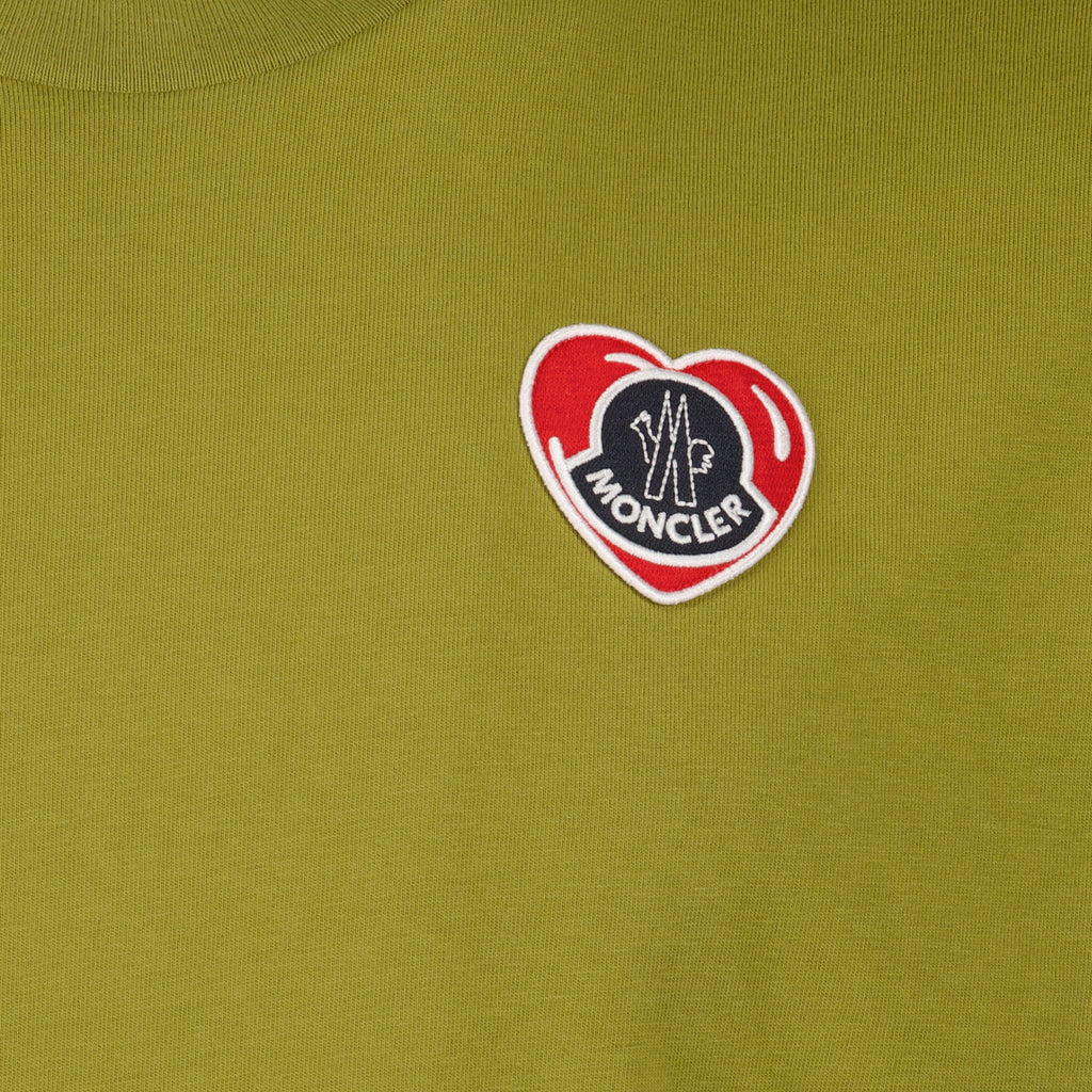 T-shirts T-shirt à logo coeur Moncler Kaki Homme