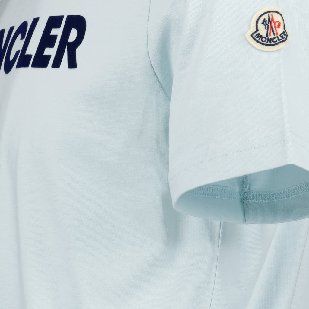T-shirts T-shirt à logos Moncler Bleu Homme