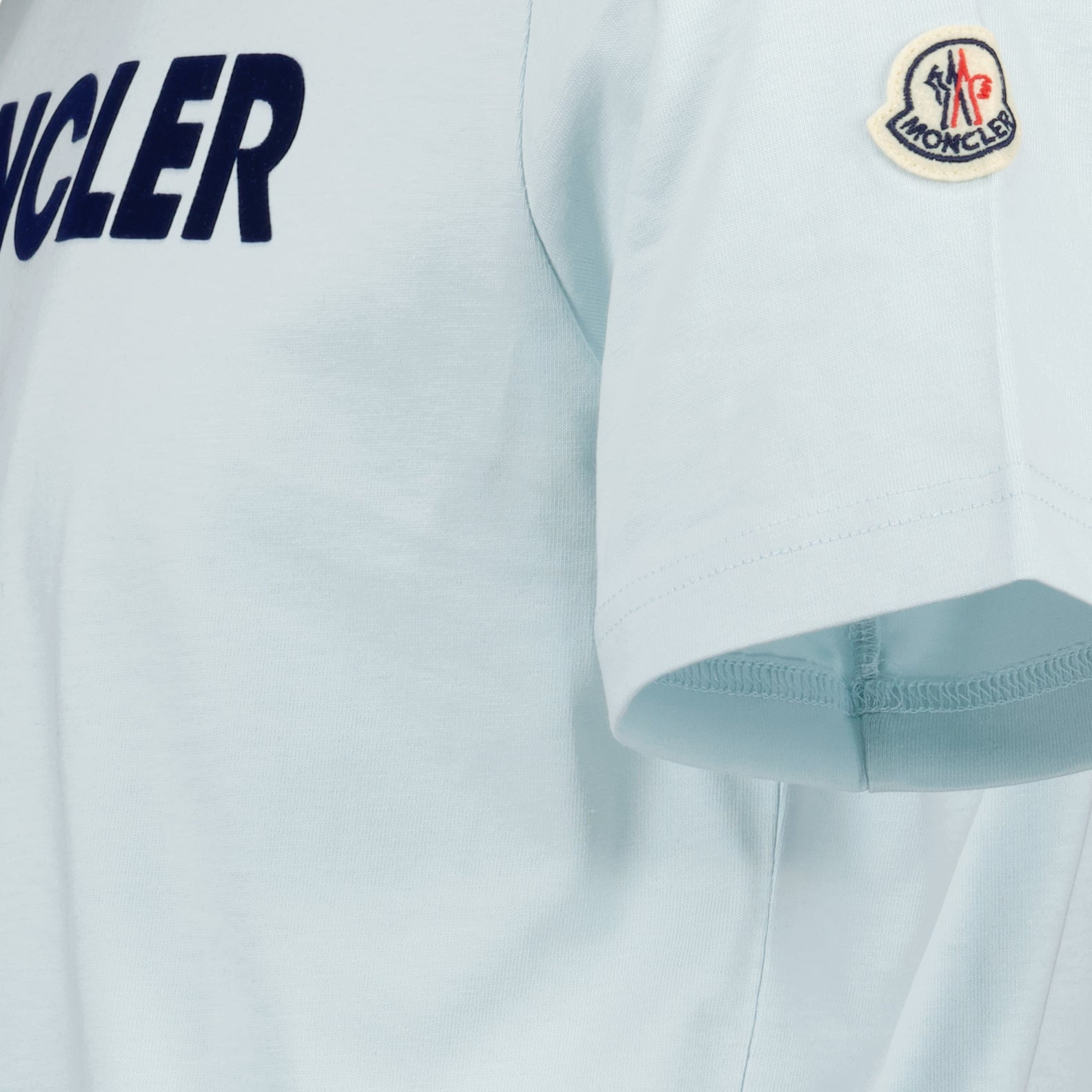 T-shirts T-shirt à logos Moncler Bleu Homme